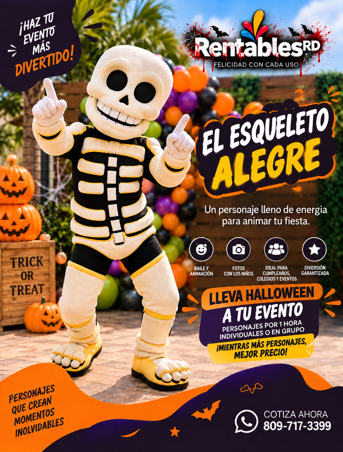 Personaje Halloween 🎃 El Esqueleto