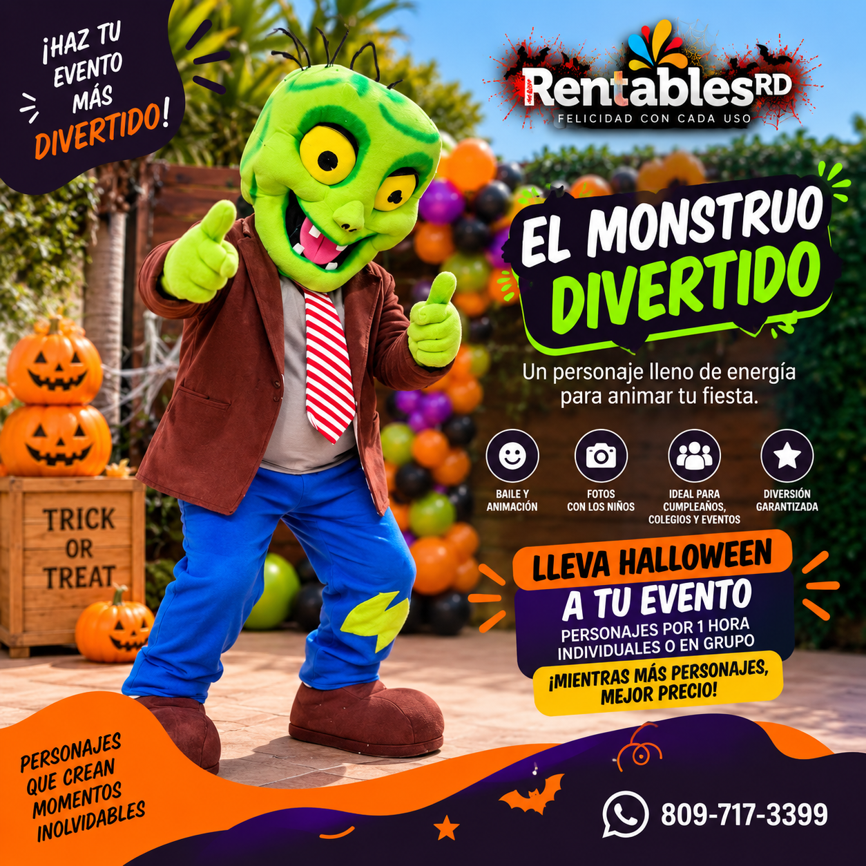 Personaje Halloween 🎃 El Monstruo